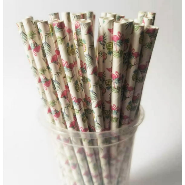 Pajita de papel desechable, biodegradable, original, apta para uso alimentario, para niños