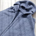 thumbnail image 6 of Long Vest for Women Sleeveless Cute Curved Hem Open Front Cardigan Winter Casual Hooded Fleece Cardigans with Pockets Blue S, 6 of 9