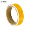 thumbnail image 3 of Cinta Reflectante Uxcell, 3 Rollos de 15 pies x 1 pulgada Cinta de Seguridad Adhesiva de Alta Visibilidad Reflectora, Amarillo, 3 of 6