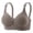 Brown, variant on Women's Plus Size Push Up Bra Comfy Full Coverage Minimizer Bras Breathable Casual Wireless Bra High Support No Underwire Everyday Bralettes Beige 46