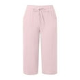 thumbnail image 4 of Pants for Women Business Casual Outfits for Women Pink Baggy Pants Womens Comfy Work Pants Wide Leg Pants Woman Summer Pants, 4 of 5