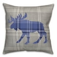 thumbnail image 2 of Creative Products Blue Moose Plaid 18 x 18 Spun Poly Pillow, 2 of 3