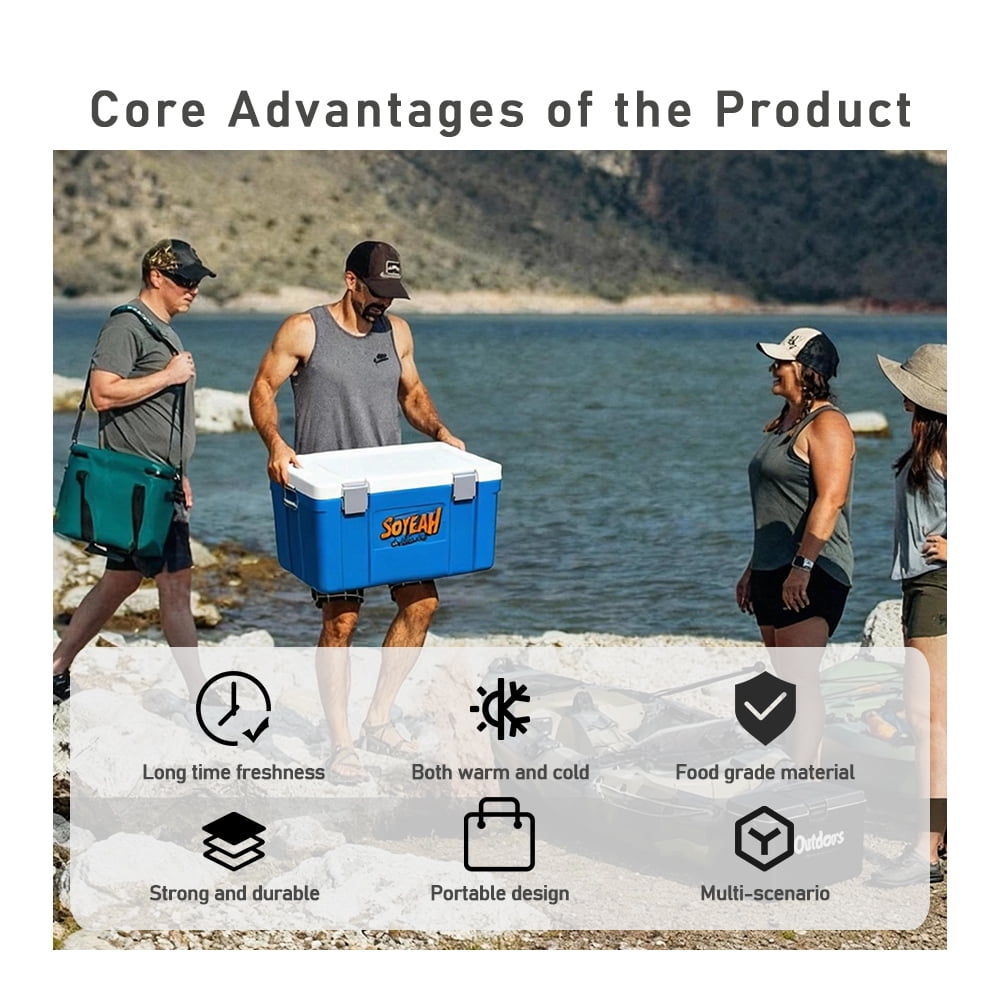 65-85QT Ultra-Large Capacity Cooler Collection, Leakproof Insulated Hard Coolers with Anti-Slip Handle & Multi-Scenario Design, Ideal for Long Trips, Beach & Group Activities