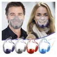 thumbnail image 3 of Visière Réutilisable, Masque Facial Complet Transparent Respirant Protection Anti-Buée Design Ergonomique, Casque de Remplacement Universel pour Masques Ventilateurs, Violet, 2 Pcs, 3 of 3