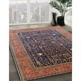 thumbnail image 2 of Ahgly Company Indoor Square Mid-Century Modern Camel Brown Oriental Area Rugs, 5' Square, 2 of 6