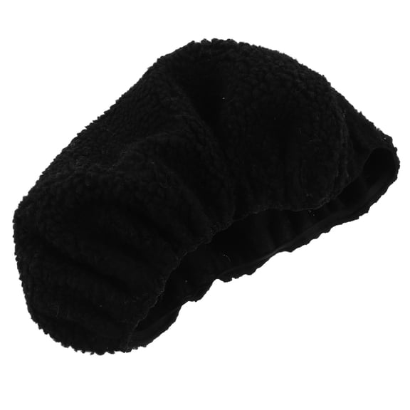 LOLIPPYY Washable Black Toilet Seat Cover with Elastic Bottom, Soft Fabric Bathroom Accessory for Comfortable and Use