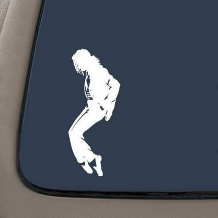 Michael Jackson Silhouette Decal Sticker | 5.5-Inches | White Vinyl Decal | Car Truck Van SUV Laptop Macbook Wall Decals