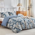 thumbnail image 1 of Reversible Duvet Cover Queen Tree Branch Pattern Queen Duvet Cover Set pc Soft Microfiber Breathable Botanical Bedding Sets with Zipper Ties, 1 of 7
