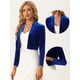 thumbnail image 2 of Bolero de Terciopelo para Mujer de Manga Larga Chaqueta Bolero Corto Azul real M, 2 of 6