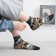 thumbnail image 2 of Fuzoiu Wolf Family Winter Wonderland Print Adult Socks, Crew Moisture-wicking Socks, Unisex Cushion Crew Socks,Casual Sports Ankle Socks, 2 of 7