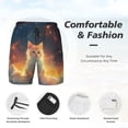 thumbnail image 3 of Balery Starry Sky Constellation Cat Mens Swim Trunks Swim Shorts for Men Quick Dry Inseam Beach Shorts with Compression Liner Pocket-Medium, 3 of 9