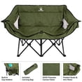 thumbnail image 5 of Wakeman Outdoor Double Camping Chair - Camp Loveseat with Carry Bag, Olive, 5 of 7