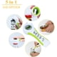 thumbnail image 2 of Abrelatas manual, abridor de tarros multifuncional 5 en 1, abridor de botellas, herramienta de cocina múltiple, abridor de tarros fácil adecuado para manos bajas, artritis, ancianos, mujeres (verde) Rojo Verde, 2 of 5