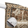 thumbnail image 2 of Brown Boho Kitchen Window Curtains, Swag Curtains Valance for Bedroom Living Room Bathroom, Retro Western Rustic Ethnic Tribal Patterns Rod Pocket Window Curtain Block Drapes 2 Panels 36"x63", 2 of 9