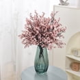 thumbnail image 3 of 15PCS Artificial Baby Breath Flowers Fake Silk Real Touch DIY Floral Bouquets Decor Wedding Party Decoration Arrangements-Burgundy, 3 of 5