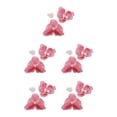 thumbnail image 3 of maskred 50pcs Long-lasting Durability Faux Silk Orchid Heads Designed For Low Deep pink stripe 5Set, 3 of 6