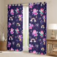 thumbnail image 2 of Homewish Cute Cartoon Elf Curtains Pack of 2 (42x84 Each),Colorful Rainbow Curtains Blackout,Multicolor Kawaii Flower Floral Bedroom Curtains For Girls Teens,Super Cozy Room Decor, 2 of 6