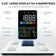 thumbnail image 4 of Smart Scale for Body Weight, BMI, Body Fat, Muscle Mass, Digital Bathroom Scales 500lbs for Bluetooth Weight Monitor 11.8" Large Platform Weighing Machine Health Analyzer with App, White, 4 of 6