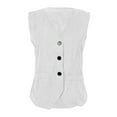 thumbnail image 3 of Zedker Casual V-Neck Sleeveless Corduroy Womens Vests Outerwear with Pockets, Comfortable Button Fall Winter Jackets,White,XXL, 3 of 9