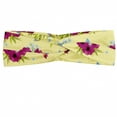 thumbnail image 1 of Spring Headband, Pastel Blossom Bouquets Petals Fragrance Season Daisy Aster Butterflies, Elastic and Soft Women's Bandana for Sports and Everyday Use, Grey Red Coconut, by Ambesonne, 1 of 3