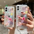 thumbnail image 2 of Love Chain Caso Para iPhone 13 SE 2020 12 Mini 12 11 Pro Xs Max Xr X 7 8 Sonriente Etiqueta Transparente De La Cadena Estrella Del Teléfono, 2 of 4