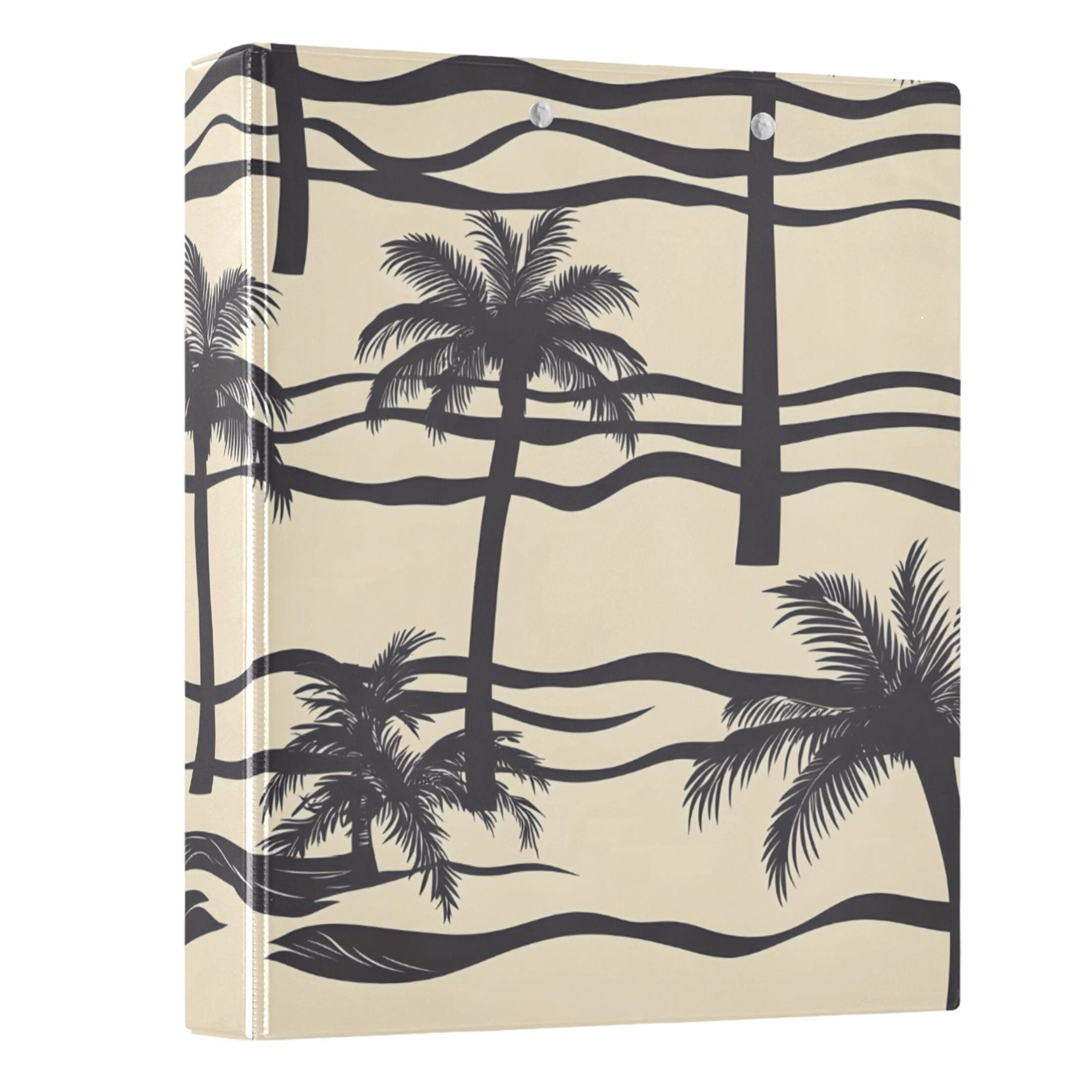 ALAZA Palm Tree-a5 Hardcover 3 Ring Binder 1.5" Round Rings Interior Pockets Binders Organizer 1 Pack