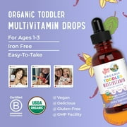MaryRuth's Children's Organic Multivitamin Liquid Drops, Immune Support for Toddlers, 2 fl oz, Unisex
