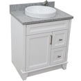 thumbnail image 3 of Bellaterra Home 400700-31-WH-GYR 31 in. Single Rectangle Sink Vanity with Granite Top, White & Gray, 3 of 28