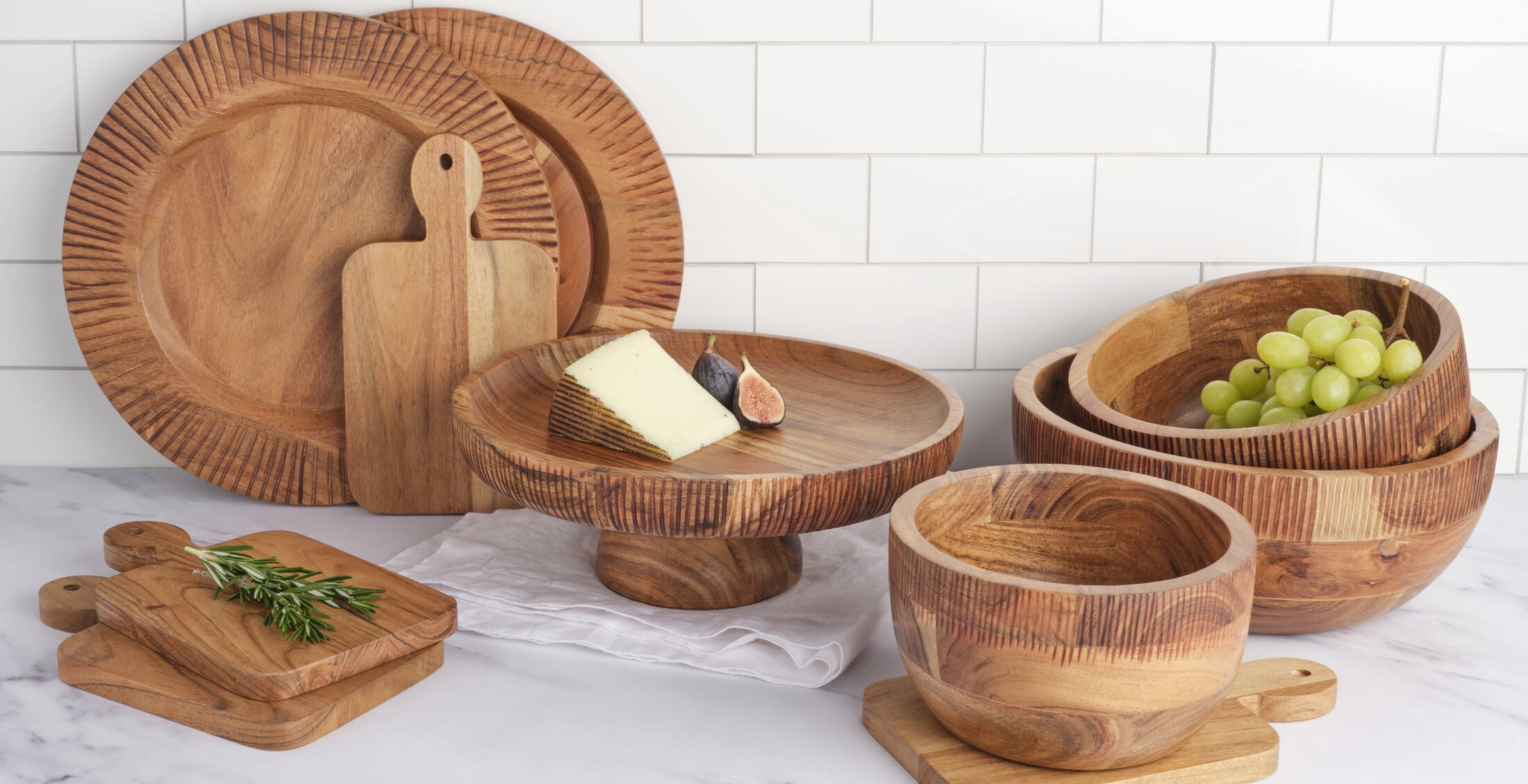 Fitz and Floyd Caleb Natural Mini Serve Boards (Set of 4)
