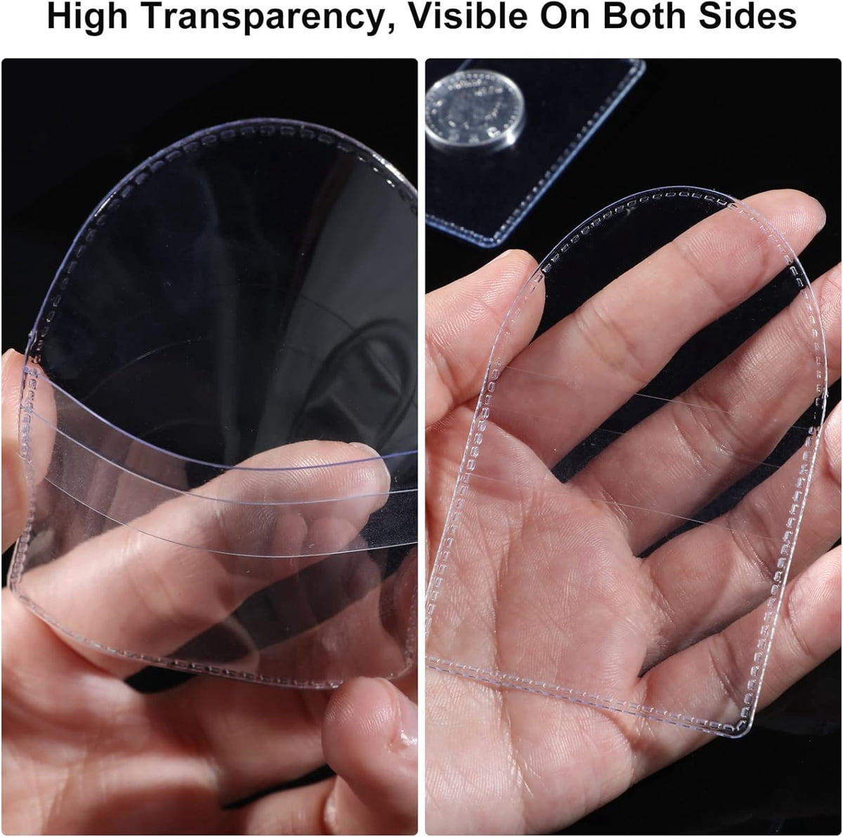 HYG Clear Coin Sleeves,50pcs Protector Bags for Coins,Portable Small Items Storage Bags for Home,Plastic Jewelry Pouch for Indoor and Outdoor Use,2X2.2In