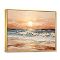 thumbnail image 2 of Designart "Coastalbeachsand Sandy Serenity Painting III" Landscapes Floater Framed Wall Art Living Room, 2 of 7