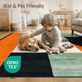 thumbnail image 4 of ODIKA 4'x6' Washable Area Rug Vinyl Record Minimalist Music Disc Bold Tone Block Retro Concentric for Home Office, Under Desk, Non-Slip Chair-Friendly, Flatwoven, 4 of 7