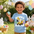 thumbnail image 2 of DDSOL Boys Easter Day T-Shirt Excavator Short Sleeves Cotton Top Blue Size 7, 2 of 7