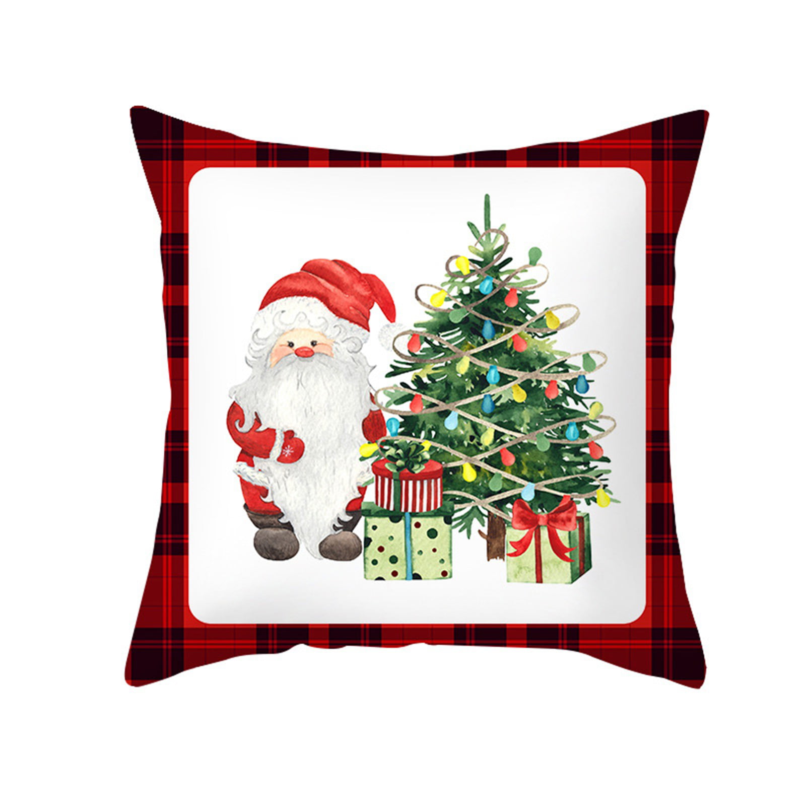 Christmas Pillow Case Cotton Linen Sofa Throw Cushion Cover Home Decor Xmas Gift 