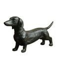 thumbnail image 1 of Home Decor Black Standing Long Dog Resin Statue,Stone Resin Sitting Labrador Dog Desktop Decorative Figurine, 1 of 7