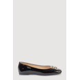 thumbnail image 2 of Women's Rhinestone Greek Key Pendant Faux Leather Flats, 2 of 3