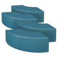 thumbnail image 4 of Regency Aurora Curved Vinyl Ottoman (Set of 4)- Peacock Teal, 4 of 4