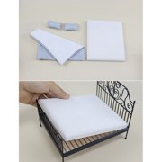 ROZYARD Vintage Iron Bed For 1/12 Scale Dollhouses Decoration Miniature Furniture Model