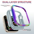 thumbnail image 3 of Allytechgroup Hard PC Bumper Case for Apple Watch Series 6/5/4/SE 44mm,Ultra-Thin Protective Cover Frame [NO Screen Protector] for iWatch Series 6/5/4/SE 44mm, Rainbow, 3 of 9
