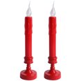 thumbnail image 1 of 1 Pair Battery Operated LED Candles Plastic Flickering Warm Candles Flameless Sacrifice Lights, 1 of 9
