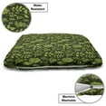 thumbnail image 3 of Sage Pet Bed, Patterned Green Leaves Nature Inspired Composition Fresh Trees Woodland, Resistant Pad for Dogs and Cats Cushion with Removable Cover, 24" x 39", Apple Green Dark Green, by Ambesonne, 3 of 4