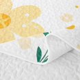 thumbnail image 5 of meiyoeat Floral Letter H Twin Quilt Set for Girls, Spring Daisy Groovy Twin Coverlet Set, Multicolor, 2-Piece, 1 Comforter and 1 Pillowcase, 5 of 7
