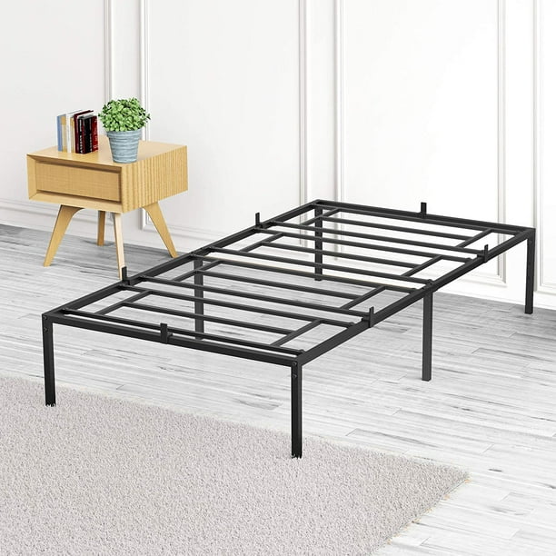 Piscis Metal Platform Bed Frame Twin, Twin Bed Box Frame Dimensions