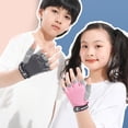 thumbnail image 5 of Breathable Half Finger Gloves Shock Absorbent Palms Protections For Children Skateboarding Scooter Sports Lessons, 5 of 8