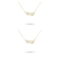 thumbnail image 1 of Sonducket Collar de amistad con letras en inglés, colgante de cadena de joyería Ins para amante, amigo, Festival, regalos de cumpleaños, oro Virgo Virgo oro 2piezas Sonducket CBP216231, 1 of 6