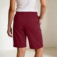 thumbnail image 4 of hoksml Women's Drawstring Waist Bermuda Shorts - Rolled Cuff, Casual Loungewear Multi-Color, 4 of 5