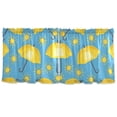 thumbnail image 6 of Ryvnso Umbrella and Sun Curtains Sets Short Curtain Rod Pocket Half Window Cafe Farmhouse Tier 2 Panels 57"W x 36"L, 6 of 7
