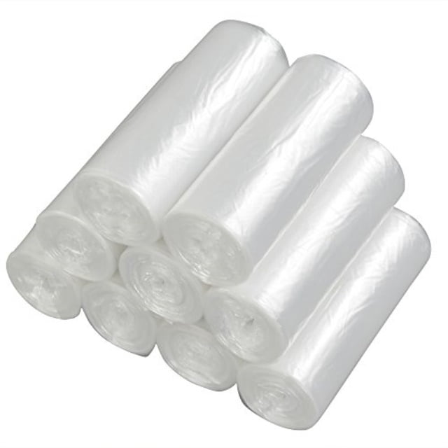 vababa 13 gallon clear tall kitchen trash bags, garbage bags, 225