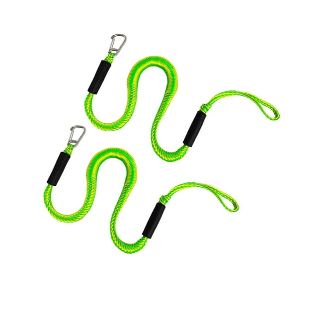 Bungee Dock Line Boat Rope for PWC for Pontoon Kayak Canoe Boat Fishing Boat Kayak Canoe Accs Green 2pcs