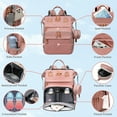 thumbnail image 5 of Morfone Diaper Bag Backpack with Changing Station, Waterproof Large Capacity Baby Bag with USB Charging Port & Pacifier Case - Unisex, Pink, 5 of 10